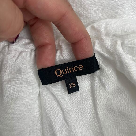 Quince 100% European Linen Square Neck Tank Top White Size XS - Picture 9 of 10